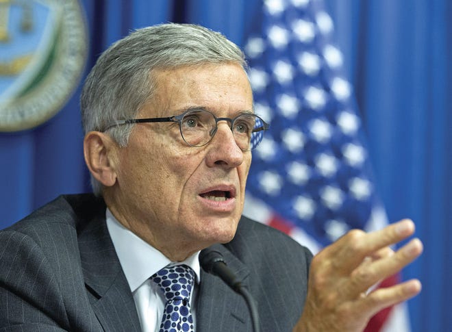 Jose Luis Magana/Associated Press Federal Communications Commission Chairman Tom Wheeler speaks during a news conference in Washington. The FCC votes today on whether to put Internet service in the same regulatory camp as the telephone.