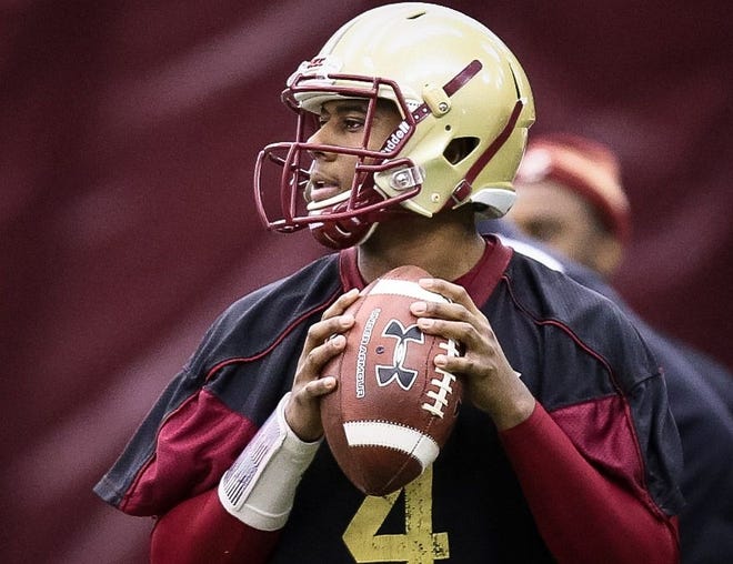 Rising sophomore Darius Wade is one of three quarterbacks, along with Natick's Troy Flutie, who will battle to become Boston College's starting quarterback next season.