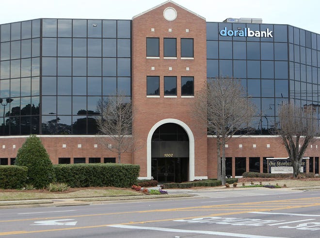 Doral Bank is seen on 23rd Street in Panama City on Friday. The branches will reopen Saturday as Centennial Bank.