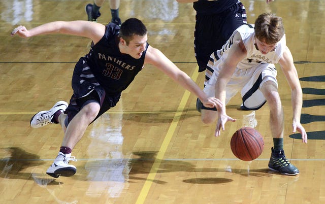 BRIAN D. SANDERFORD • TIMES RECORD Alma’s Austin Lee picks up a loose ball before Siloam Springs’ Kyle Comiskey on Wednesday, Feb. 25, 2015 in Charles B. Dyer Arena. 
 Jamie Mitchell - Times Record - Greenwood's Brittany Branum is fouled while shooting by Russellville's Shameka Ealy, Friday, Feb 20, 2015, during first half play at Greenwood. 
 Jamie Mitchell - Times Record - Greenwood's Maddie Goodner looks to score against Russellville, Friday Feb 20, 2015, during first half play at Greenwood.