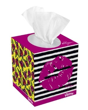 One of Betsey Johnson's new designs for Kleenex. (Linda Miller)
