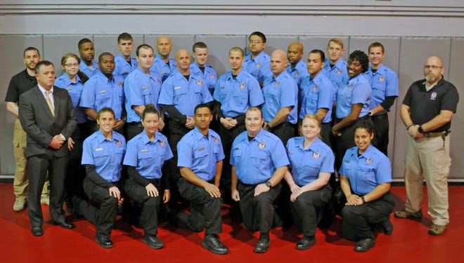 Shown are graduates of the Northwest Florida State College Criminal Justice Training Center’s vocational certificate program for Law Enforcement Basic Training.