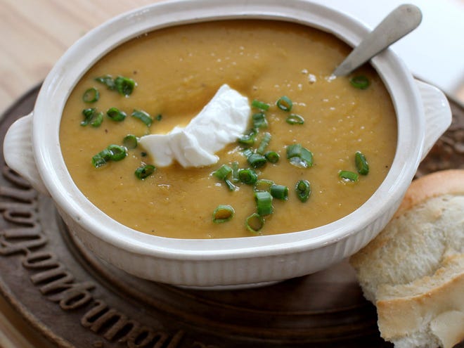 A helpful strategy for including turnips at the novice's table is to pair it with a fellow root veggie. A good way to do this is to combine them in a hash, puree or soup, such as in this roasted garlic, turnip and sweet potato soup.