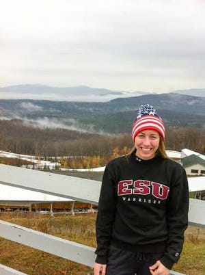 East Stroudsburg University graduate Caitlin Stuetz helped make history earlier this month when she joined seven other women to compete on bobsled teams internationally. The four women sleds, one American and one Canadian, broke the gender barrier by racing in the North American Cup in Parks City, Utah on Feb. 7 and 8. (photo provided)
