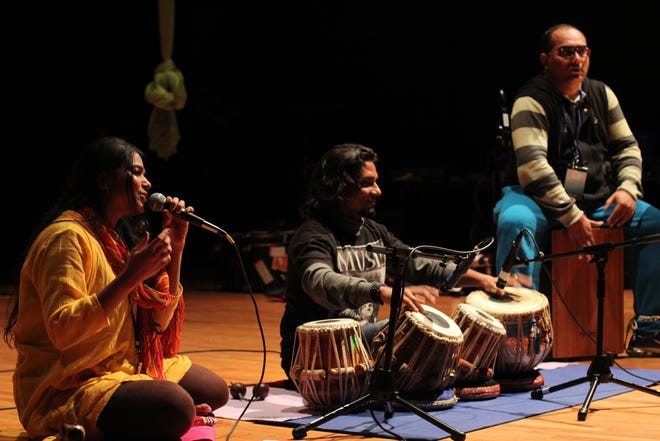 From left, Mirande Shah, Surojato Roy and Qamar Abbas perform as part of the Dosti Music Project. The international music ensemble will be in concert at 7 p.m. Saturday March 7 at the Atlantic Center for the Arts in New Smyrna Beach.