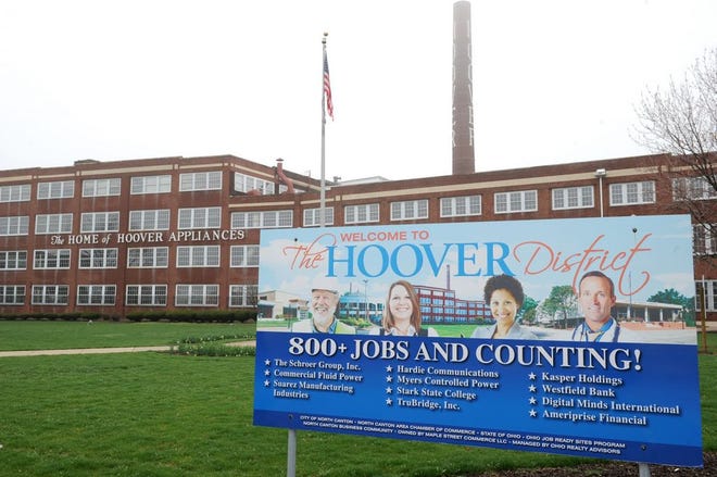The former Hoover complex l in North Canton is being repurposed for residential, office and restaurant space.