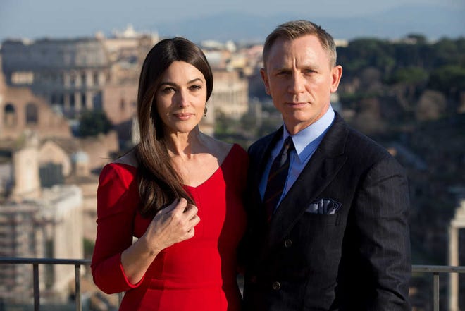 Associated Press photoActors Monica Bellucci, left, and Daniel Craig pose during a photo call for the latest James Bond movie "Spectre."