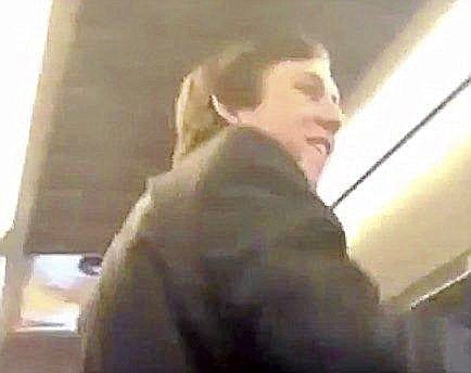 This is a screengrab photo from a YouTube video alleging this student to be a member of the University of Oklahoma's Sigma Alpha Epsilon fraternity, who was among those who chanted a racial slur on a bus.