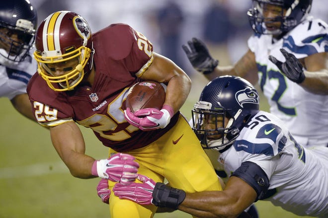 Roy Helu caught 42 passes for 477 yards and two touchdowns with Washington last season.