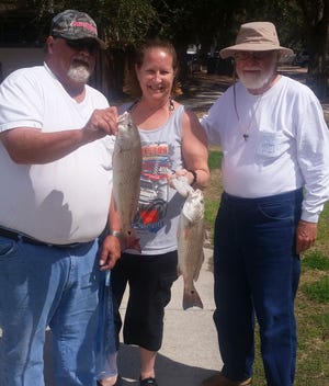 Tom Dyer, Deb Dyer and Tom Dyer Sr. came over from Orlando spent a day fishing in Flagler. It was Tom Sr.’s birthday (85) and Tom Jr. and Deb’s anniversary.