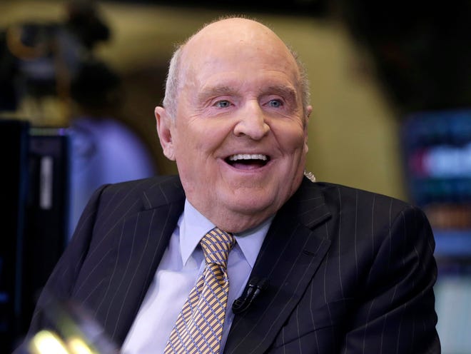 Former Chairman and CEO of General Electric Jack Welch appears on CNBC on the floor of the New York Stock Exchange, Tuesday, Oct. 22, 2013.