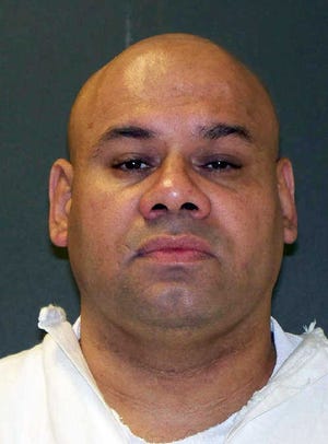 This undated handout photo provided by the Texas Department of Criminal Justice shows Manuel Vasquez. He is scheduled for execution Wednesday, March 11, 2015 for the ordered murder of a San Antonio woman who ignored a 10 percent street tax on drugs _ known as a "dime." (AP Photo/Texas Department of Criminal Justice)