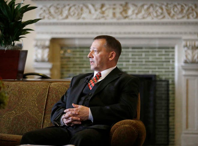 Republican Rep. Paul Ray, sits during an interview at the Utah State Capitol, Wednesday, March 11, 2015, in Salt Lake City. A vote by Utah lawmakers to bring back executions by firing squad is the most dramatic illustration yet of the nationwide frustration over bungled executions and shortages of the drugs used in lethal injections. The Utah bill's sponsor, Ray, argues that a team of trained marksmen is faster and more humane than the drawn-out deaths involved when lethal injections go awry. (AP Photo/Rick Bowmer)