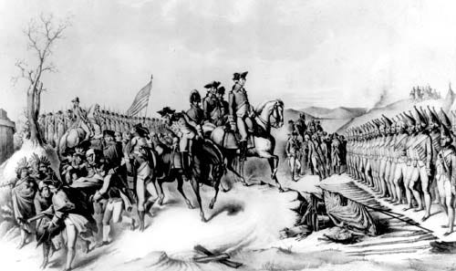 Photo courtesy of Peter T. Lubrecht — HESSIANS SURRENDER — During the famed surprise Dec. 26, 1776, Battle of Trenton, Gen. George Washington, together with his troops, attacked the Hessian garrison of 1,400 men.