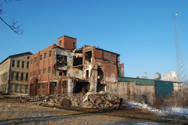 A portion of the Watch Factory in downtown Rockford was demolished this week despite a developer's interest in the property. PHOTO PROVIDED