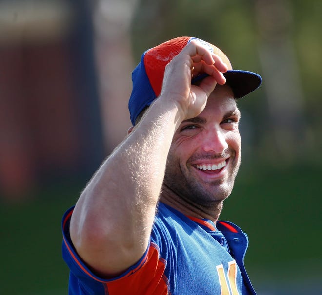 David Wright, seen in a file photo, homered Saturday to help the Mets beat the split-squad Washington Nationals 13-4. The Associated Press