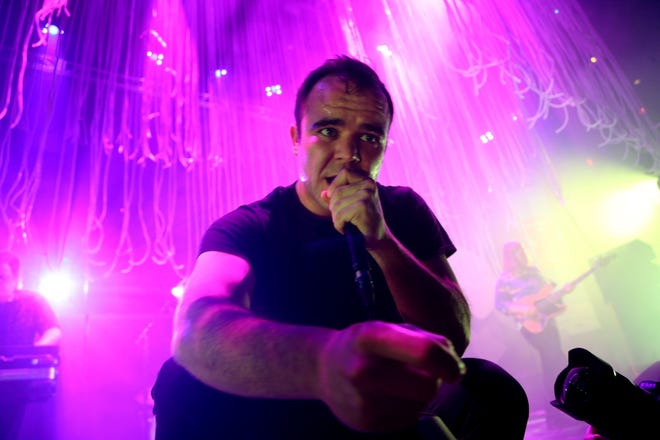 Samuel Herring and Future Islands perform at ACL Live at the Moody Theatre on Sunday, March 15, 2015, in Austin, Texas.