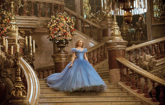 Lily James as Cinderella in Disney’s live-action feature film inspired by the classic fairy tale, “Cinderella.”