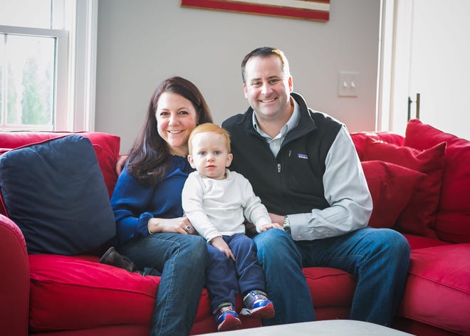 The Moore family: Christy, Greg, and their son, Mike. JULIE SCHMUCKER TRUST/ROCKFORDPARENT.COM