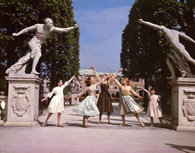 From left, Angela Cartwright, as Brigitta, Chairmian Carr, as Liesl, Julie Andrews, as Maria, Heather Menzies, as Louisa, and Debbie Turner, as Marta, in a scene during the song, “Do-Re-Mi,” from the film, “The Sound of Music.” The 1965 Oscar-winning film adaptation of the Rodgers & Hammerstein musical “The Sound of Music” is celebrating its 50th birthday this year. To honor the milestone, 20th Century Fox is releasing a five-disc Blu-ray/DVD/Digital HD collector’s edition, the soundtrack is being re-released, the film will be screened at the TCM Classic Film Festival in Hollywood later this month and to over 500 movie theaters in April 2015. TWENTIETH CENTURY FOX HOME ENTERTAINMENT