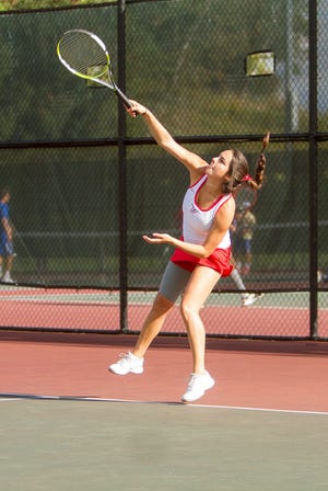 SUNY Oneonta senior Brynn Sussman (Monroe-Woodbury)now has 85 victories (46 singles, 39 doubles), the most in the last 16 years of the program. Photo provided by SUNY Oneonta