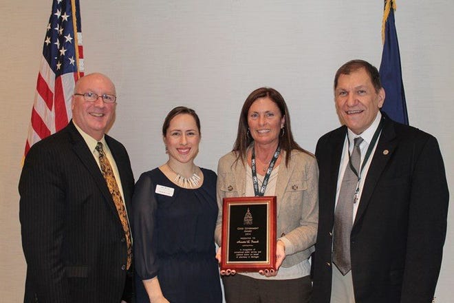 Annette Frosch was recently awarded the Hank Fuhs Good Government Award, presented by members of the Michigan Pharmacy Political Action Council. COURTESY PHOTO