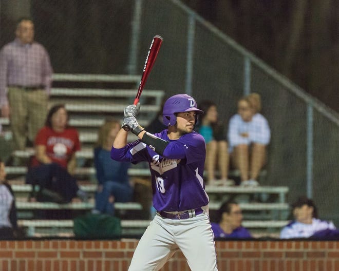 Brandt Fritsche went 1-3 with an RBI in Dutchtown's 10-4 loss to Shaw in the Jay Patterson Shootout. Photo by DKMoon Photography.