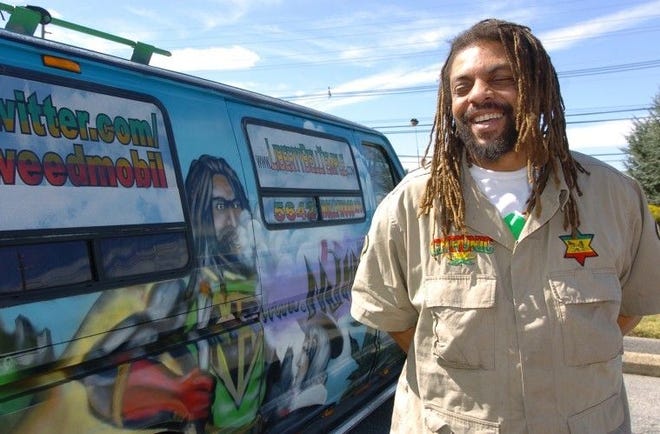 FILE PHOTO - Ed "NJWeedman" Forchion and his Weedmobil