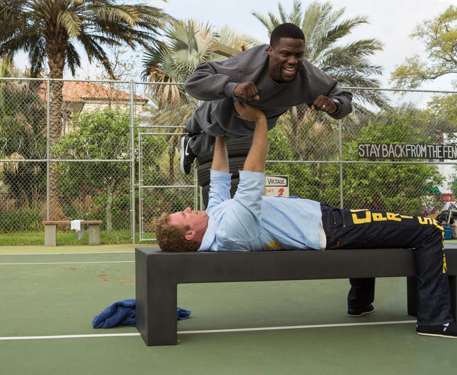 Kevin Hart, top, and Will Ferrell in "Get Hard." (Photo courtesy Warner Bros. Pictures/TNS)