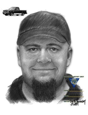 Sketch released by New Jersey State Police of child luring suspect.