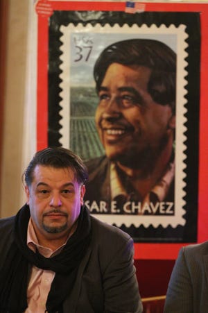 Luis A. Aponte, Providence City Council president, was the keynote speaker at the the César Chávez event at the State House Friday. 

The Providence Journal/Steve Szydlowski