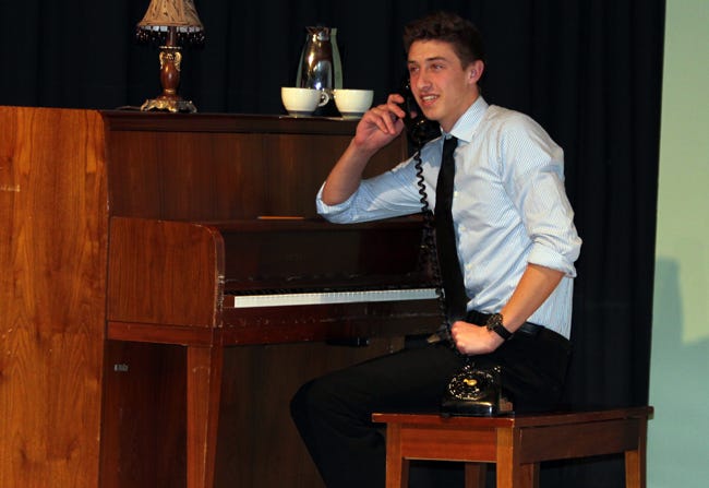 Daniel Steele is among cast members in "Pillow Talk," the Sturgis High School spring play.
