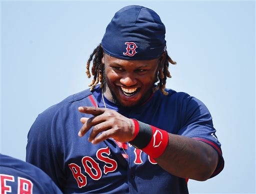 Though he has a history of causing disruption in the clubhouse, Hanley Ramirez (13) has been getting along fine with his new team during spring training. AP Photo/John Bazemore