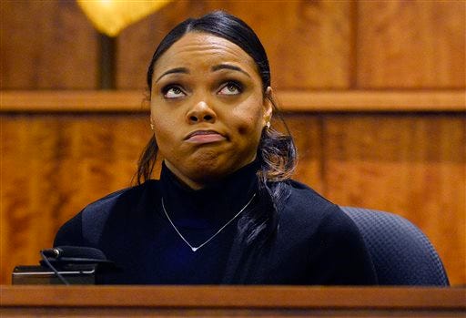 Shayanna Jenkins, fiancee of former New England Patriots football player Aaron Hernandez, testifies during his murder trial, Friday, March 27, 2015, in Fall River, Mass. Hernandez is charged with killing Odin Lloyd.