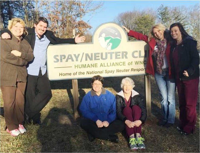 The St. Augustine Humane Society and its team of spay/neuter clinic professionals and veterinarians now hold formal certification from the Humane Alliance as a National Spay/Neuter Response Team. The local society's Charity Pet Clinic staff recently traveled to the Humane Alliance of Western North Carolina in Asheville, North Carolina for a strategic training program. Pictured from left: Michele Staten, veterinary technician; Nathan Russ, clinic manager; Dr. Barbara Kempf, veterinarian; Susan Fichte, veterinary technician; Carolyn Smith, executive director, and Emily Billingsley, veterinary technician.