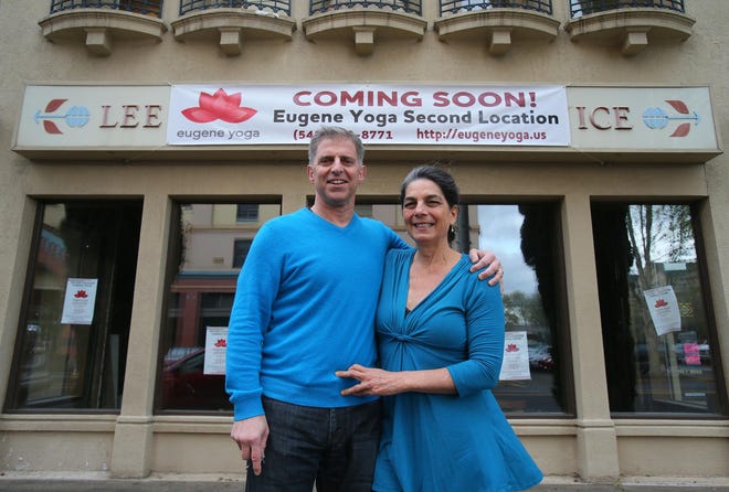 Lou and Diane Butera will soon open the second location of Eugene Yoga at 245 E. Broadway across from the Eugene Hotel in downtown. (Brian Davies/The Register-Guard)