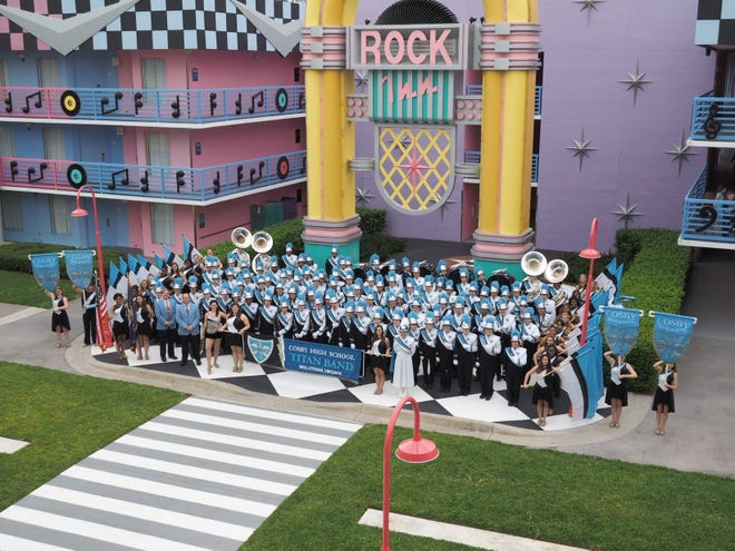 The Cosby Titan Band is pictured at Disney World in Orlando, Florida. CONTRIBUTED PHOTO