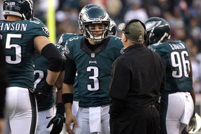 Philadelphia Eagles QB Mark Sanchez and head coach Chip Kelly know who they will play in the preseason after the team announced its exhibition schedule on Thursday. (AP Photo/Michael Perez)