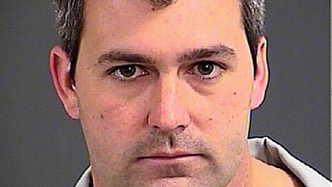 NORTH CHARLESTON, SC - APRIL 7: In this handout photo provided by the Charleston County Detention Center, police officer Michael Slager poses for his mug shot after being arrested on a charge of murder on April 7, 2015 in North Charleston, South Carolina. Officer Slager shot Walter Scott, who was unarmed, in the back as he was running away after an altercation during a traffic stop on April 4. (Photo by Charleston County Detention Center via Getty Images)