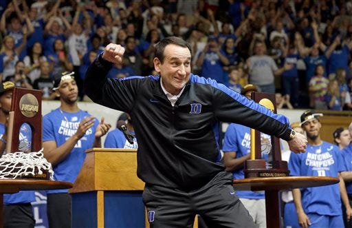 Duke men's basketball coach Mike Krzyzewski (shuh-SHEF'-skee) will return to his hometown of Chicago to serve as honorary grand marshal at the 124th annual Polish Constitution Day Parade.