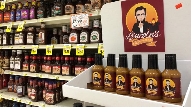 The sauce on display at Lincoln IGA Monday. Photo by The Courier.