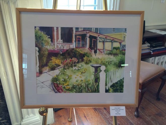 "Jackson Street, Cape May" is a watercolor by Ginny Ogden.