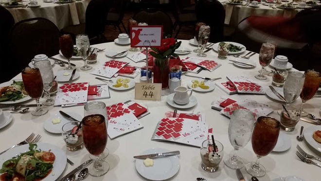 The Go Red for Women luncheon on Thursday in Lubbock included actress Janine Turner as the featured speaker. Photos and recordings of the actress were not allowed, per the request of her representatives.