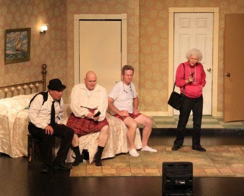 "Unnecessary Farce," which opened April 10, has additional performances at 7:30 p.m. Thursday through Saturday, April 16-18.