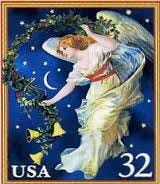 The 32-cent stamp Midnight Angel was issued in 1995