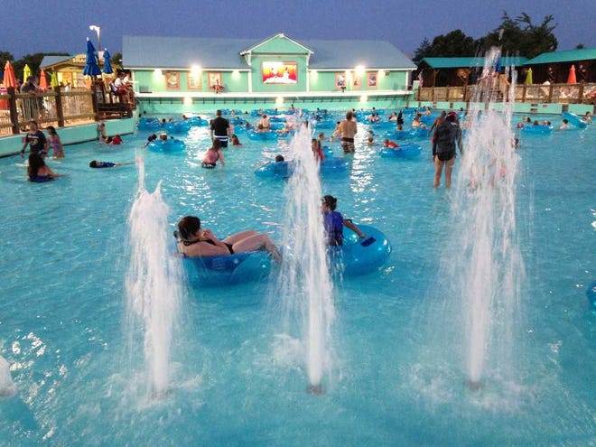 White Water, a popular family attraction located at 3505 W. 76 Country Blvd. in Branson, Mo., stays open until 10 p.m. on Fridays and Saturdays in July and August, including three Friday nights when movies are shown on a big screen at the giant wave pool.