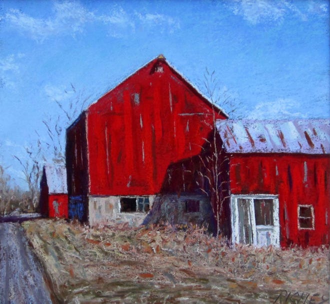 An exhibit of paintings of rural Bucks County by pastel artist Bob Richey opens Friday at the Rich Timmons Studio & Gallery.