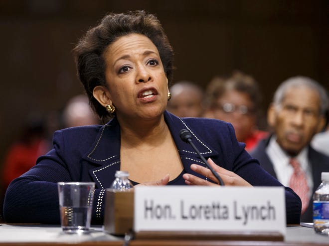 In this Jan. 28, 2015 file photo, Attorney General nominee Loretta Lynch testifies on Capitol Hill in Washington. Lynch has won confirmation to serve as the nation's attorney general, ending months of delay.