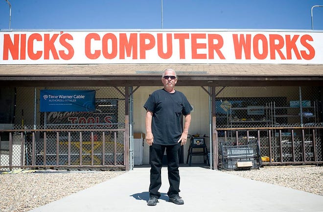 Nick Benson of Nick's Computer Works is still struggling to recoup a $500 loss due to credit card fraud. San Bernardino County Sheriff's deputies were investigating, and his bank confirmed the fraud, but the credit card company won't support him because he did not follow a process that has not been required for more than 10 years.  (James Quigg, Daily Press)