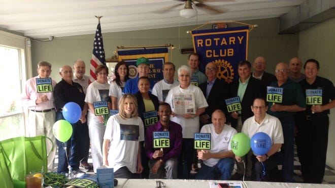 The Donaldsonville Rotary Club celebrated Donate Life Month with the Louisiana Organ Procurement Agency at its meeting last week at Café Lafourche.
